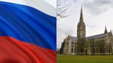&laquo;Это кот Скрипалей!&raquo;: в Солсбери на соборе Девы Марии вывесили огромный флаг России
