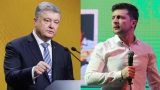 Стало известно, какие российские каналы покажут дебаты Зеленского и Порошенко