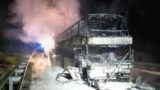 Пассажирский автобус &laquo;Киев&nbsp;&mdash;&nbsp;Прага&raquo; сгорел дотла на трассе в Польше