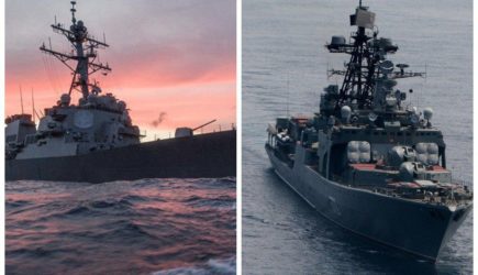 Крейсер ВМС США подрезал «Адмирала Виноградова» в Восточно-Китайском море