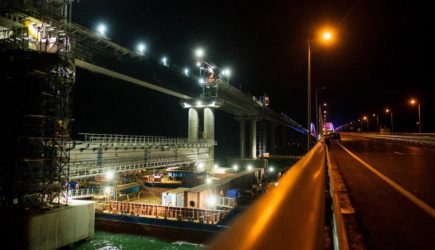 монтаж пролета Крымского моста