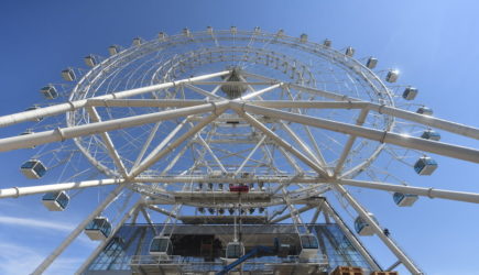 Колесо обозрения &laquo;Солнце Москвы&raquo; приостановило работу из-за ливня с грозой