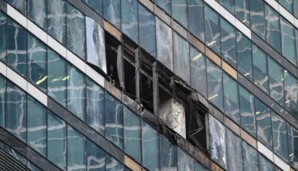 Дрон врезался в&nbsp;башню комплекса &laquo;Москва-Сити&raquo;