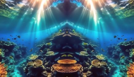 Золотое лицо на дне океана