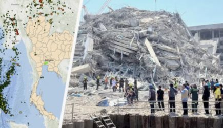 Мощное землетрясение уничтожает небоскребы и мосты в Таиланде и Мьянме