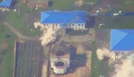 Появились первые кадры штурма монастыря с сотнями заблокированных бойцов ВСУ под Курском