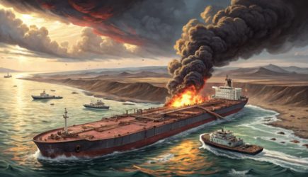 Перевозивший 1 млн баррелей нефти танкер взорвался у берегов Ливии