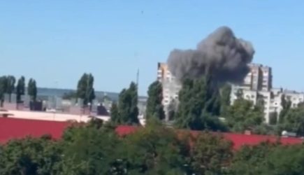 Взрыв в Полтавской области попал на видео