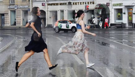 В Москву нагрянул шторм