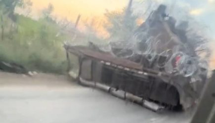 В зоне СВО заметили танк с «мангалом судного дня»