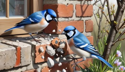 Синицы и их интерес к камням у окна