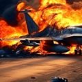 Работают экстренные службы: истребитель F-16 рухнул на автотрассу