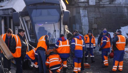 Больше 10 человек пострадали при столкновении трамваев в Москве