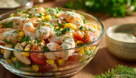 Салат за 10 минут без хлопот: &laquo;Морской бриз&raquo; с креветками и ароматной заправкой