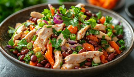 Сытный перекус: салат с курицей и фасолью &mdash; ужин за 10 минут без хлопот