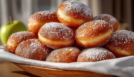 Яблочные оладьи &laquo;как пончики&raquo; &mdash; пышные на кефирном тесте